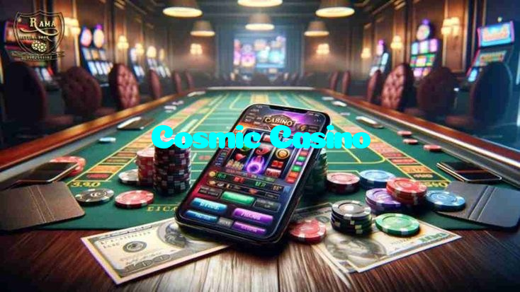 Cosmic Casino casino presented on mobile device in Pakistan with slots and live games